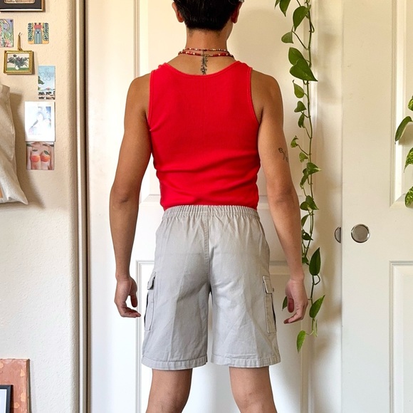 Vintage Gray Khaki Cargo Shorts - Picture 3 of 6